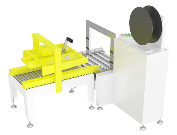 12-15Cartons Min Carton Box Tape Sealing Machine เครื่องปิดเทปกล่องท่อกล่องท่อ MH-FJ-1A+MH-101B