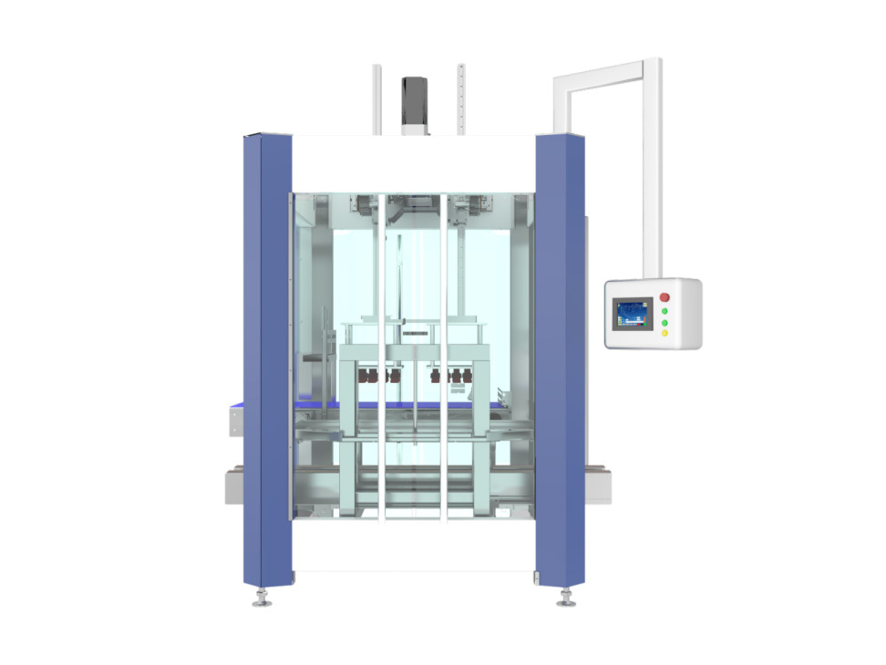 4-8 กล่อง/นาที KZ-2D เครื่องบรรจุกล่องสองแถวอัตโนมัติ 380V 50Hz / 4KW