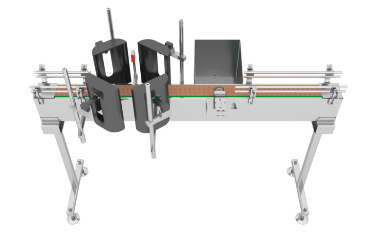 20 ขวด/นาที เครื่องติดป้ายขวดกลม Inkjet Coding Bottle Cap System Visual Inspection