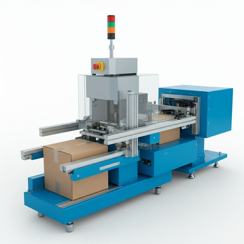 อัตโนมัติ Carton Erector Machine Left In Right Out Open Carton สําหรับอุตสาหกรรมเคมีเกษตร สายบรรจุขวด