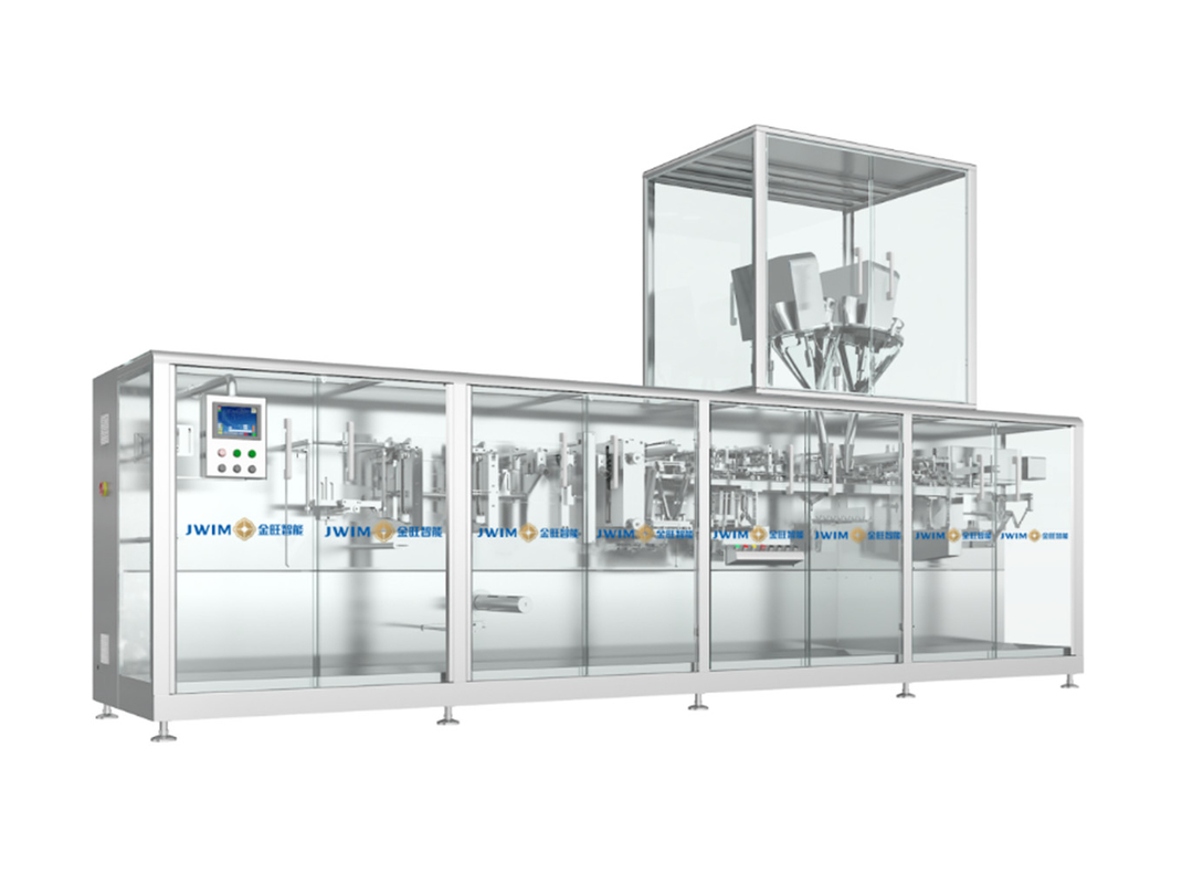 SUS304 กรอบอัตโนมัติเต็มแบบแนวราบ Roll Film Bagging Machine สําหรับผง / อนุภาค