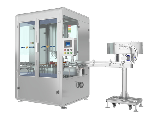 80ml-1000ml Range 6 Capping Heads เครื่องโรตารี่อัตโนมัติ Capping Machine ความเร็ว 6500 ขวดต่อชั่วโมงสำหรับขวด 100ml
